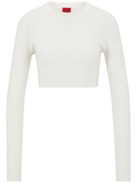 Ribbed-Knit Cropped Top