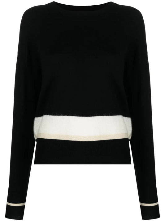 Plums Striped Cashmere Jumper