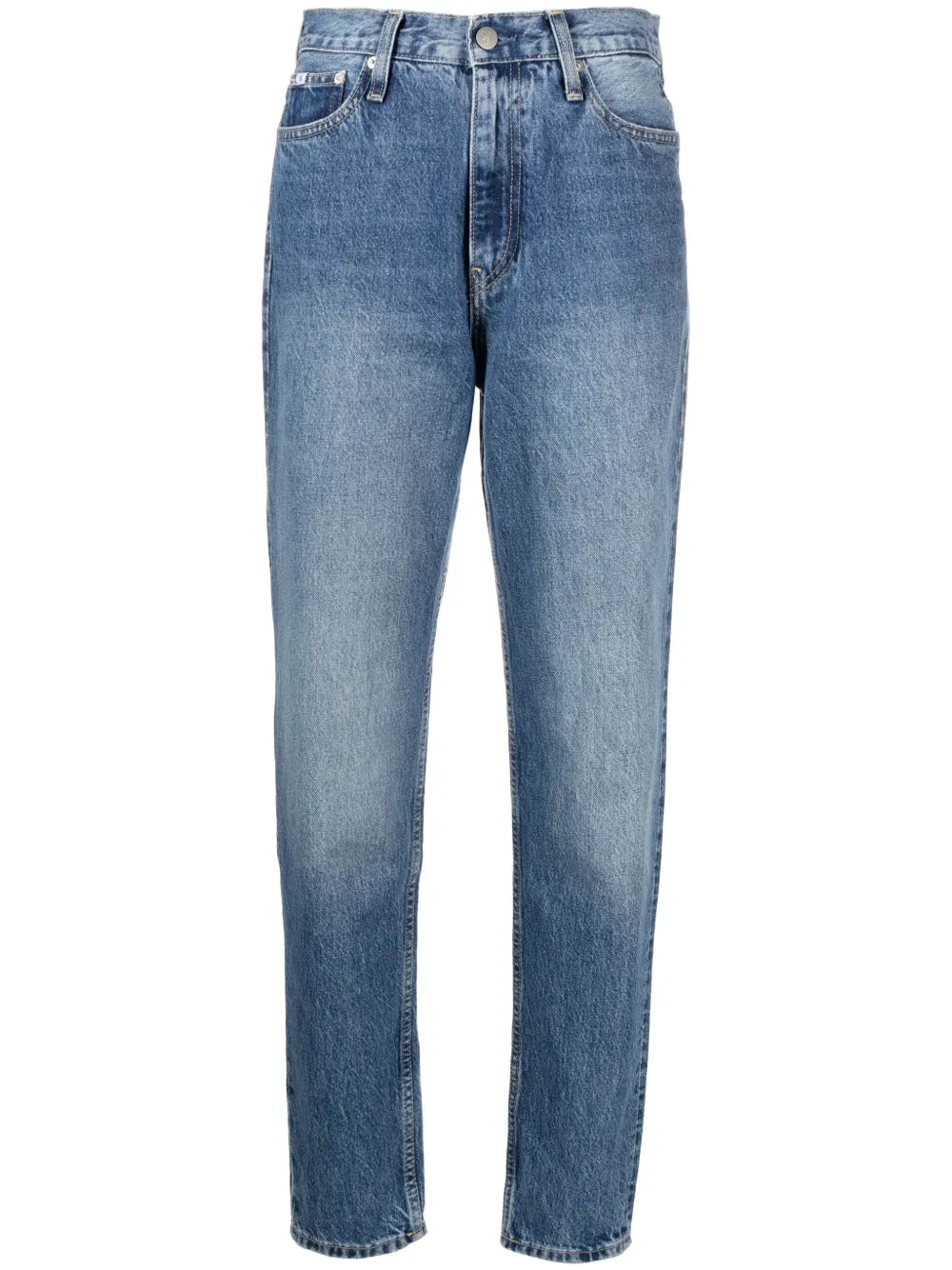 High-Rise Tapered-Leg Jeans