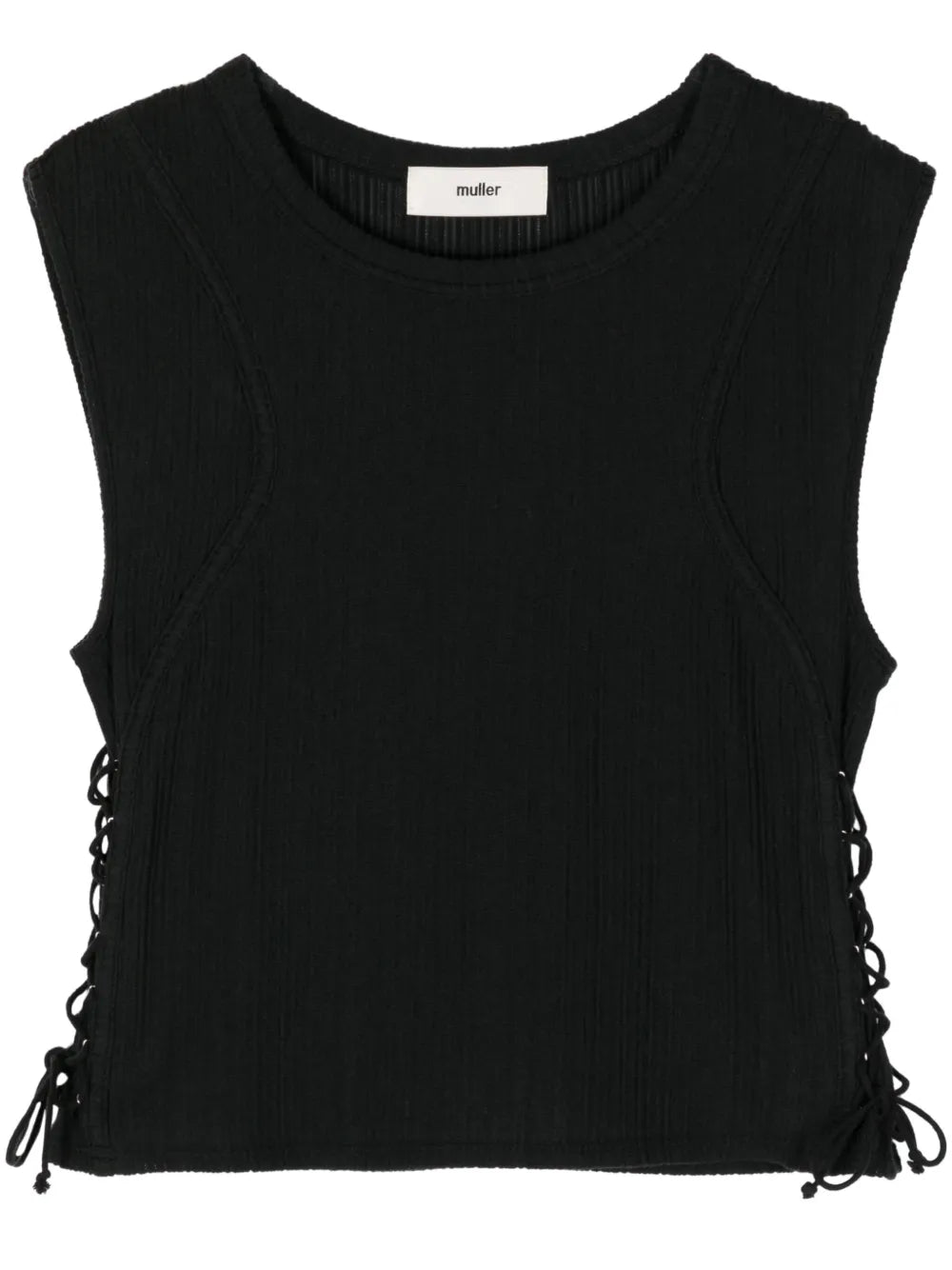 Lace-Up Sleeveless Top