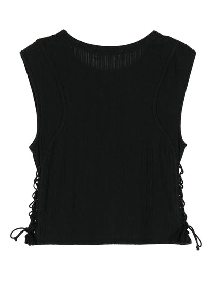 Lace-Up Sleeveless Top