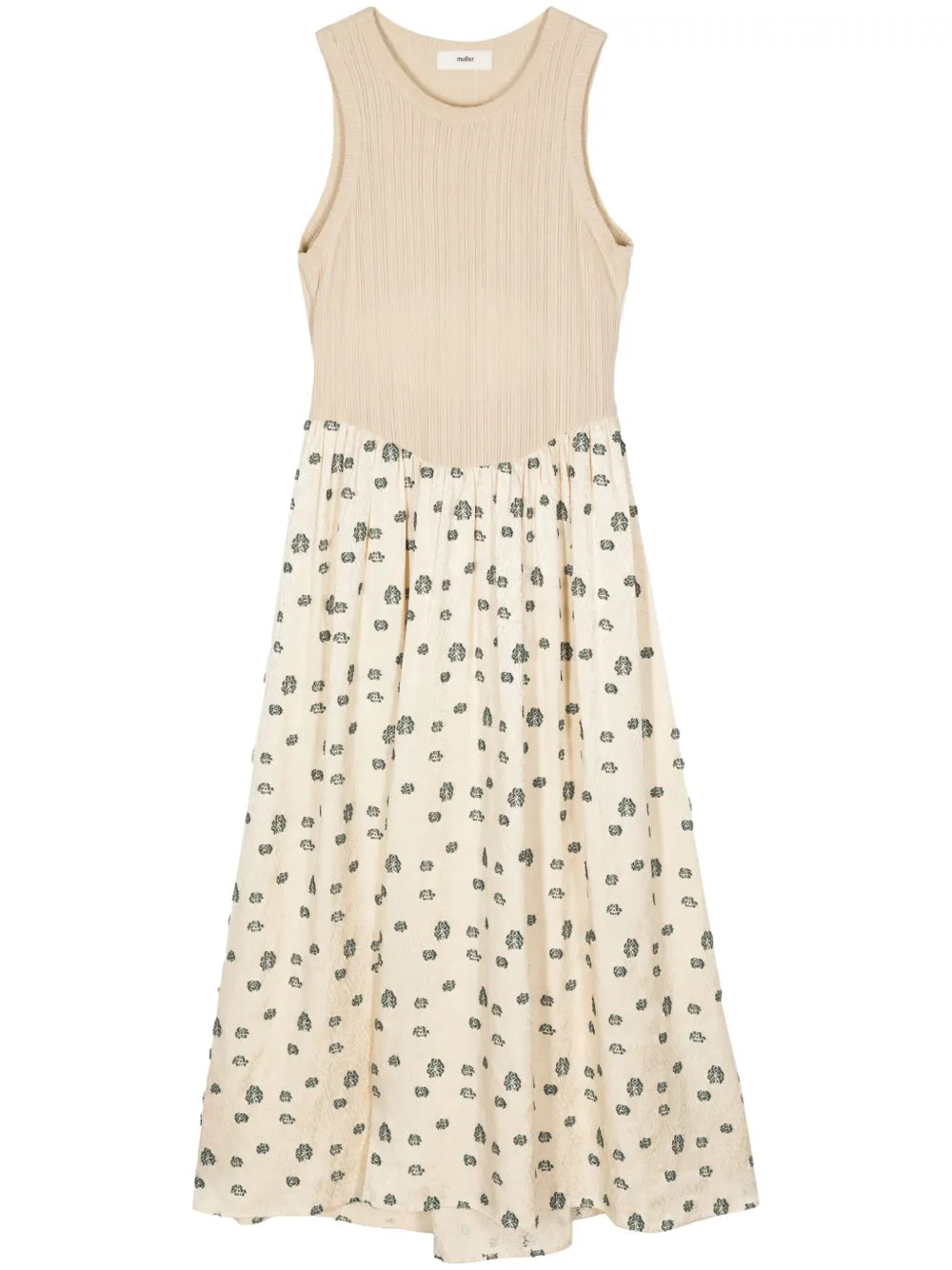 Floral-Print Panelled Dress