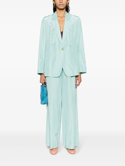 Rhinestone-Embellished Lightweight Blazer