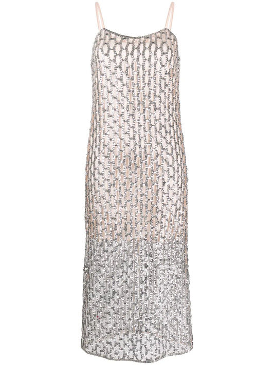 Cut-Out Sequin Maxi Dress