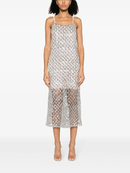 Cut-Out Sequin Maxi Dress