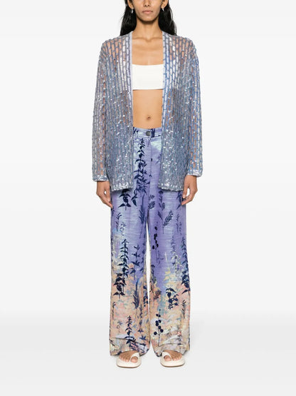 Cut-Out Sequin Tulle Jacket