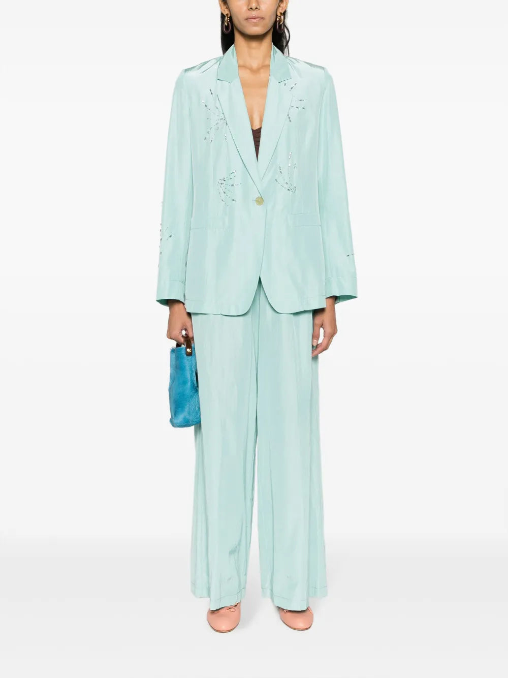 High-Waisted Wide-Leg Trousers