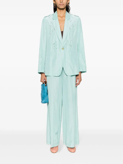 High-Waisted Wide-Leg Trousers