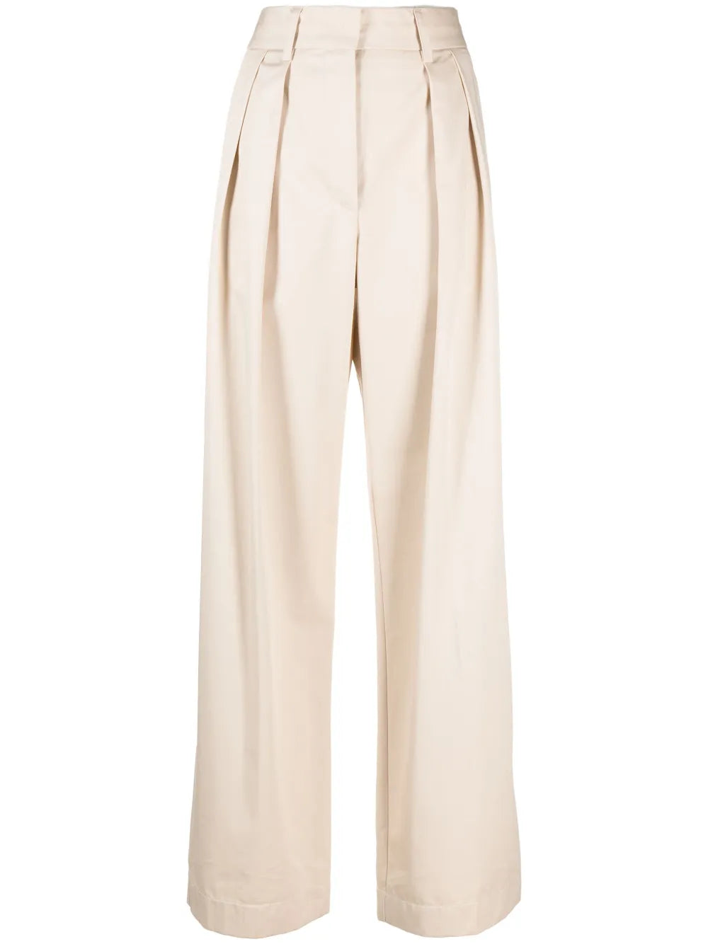 Pleated Wide-Leg Trousers