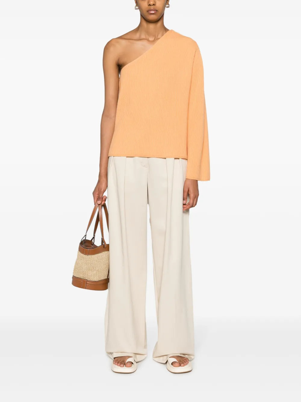Pleated Wide-Leg Trousers