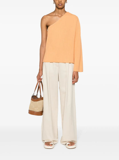 Pleated Wide-Leg Trousers
