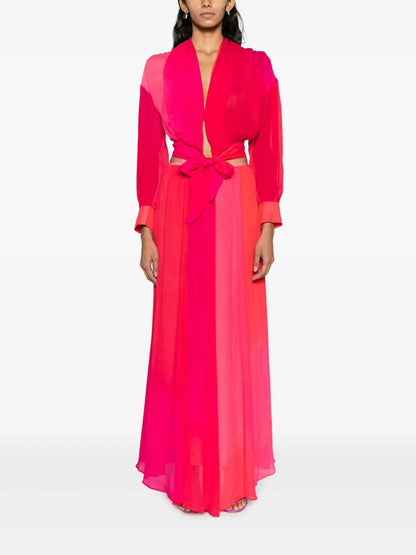 Panelled-Desing Georgette Flared Skirt