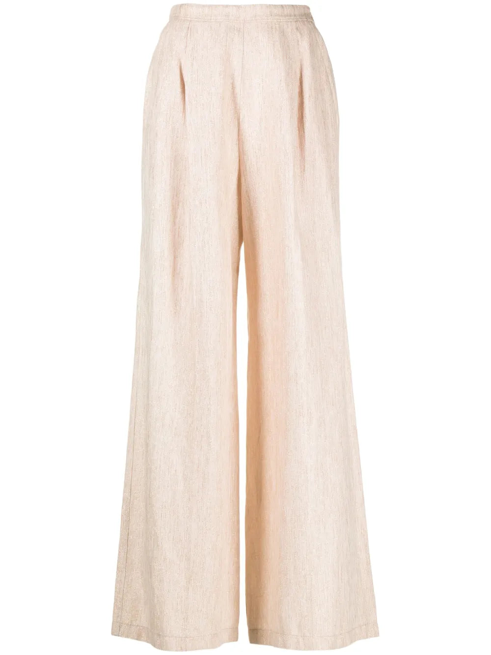Lurex High-Waist Palazzo Trousers