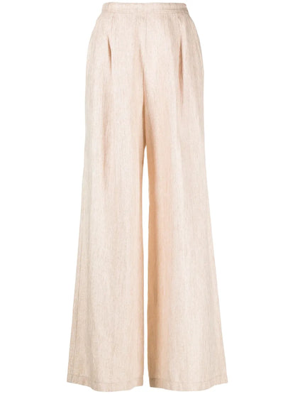Lurex High-Waist Palazzo Trousers