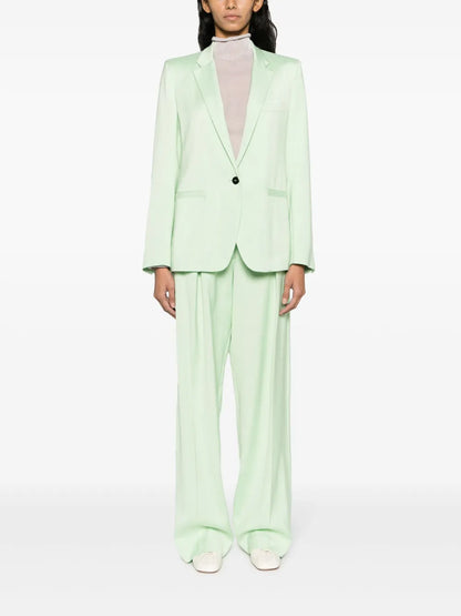 Single-Breasted Satin Blazer