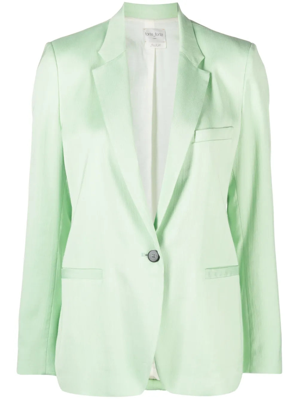 Single-Breasted Satin Blazer