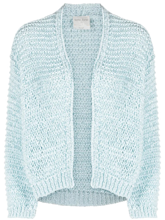 Open-Knit Open Front Cardigan