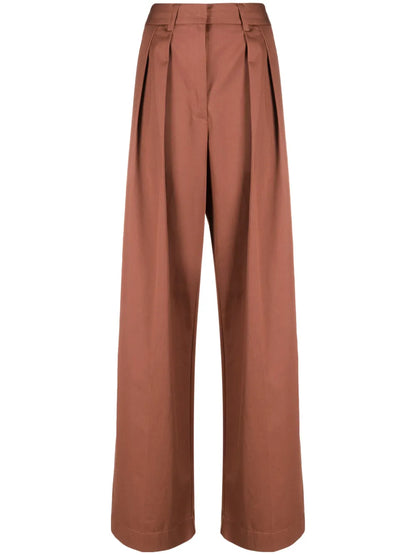 Pleated Wide-Leg Trousers