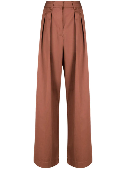 Pleated Wide-Leg Trousers