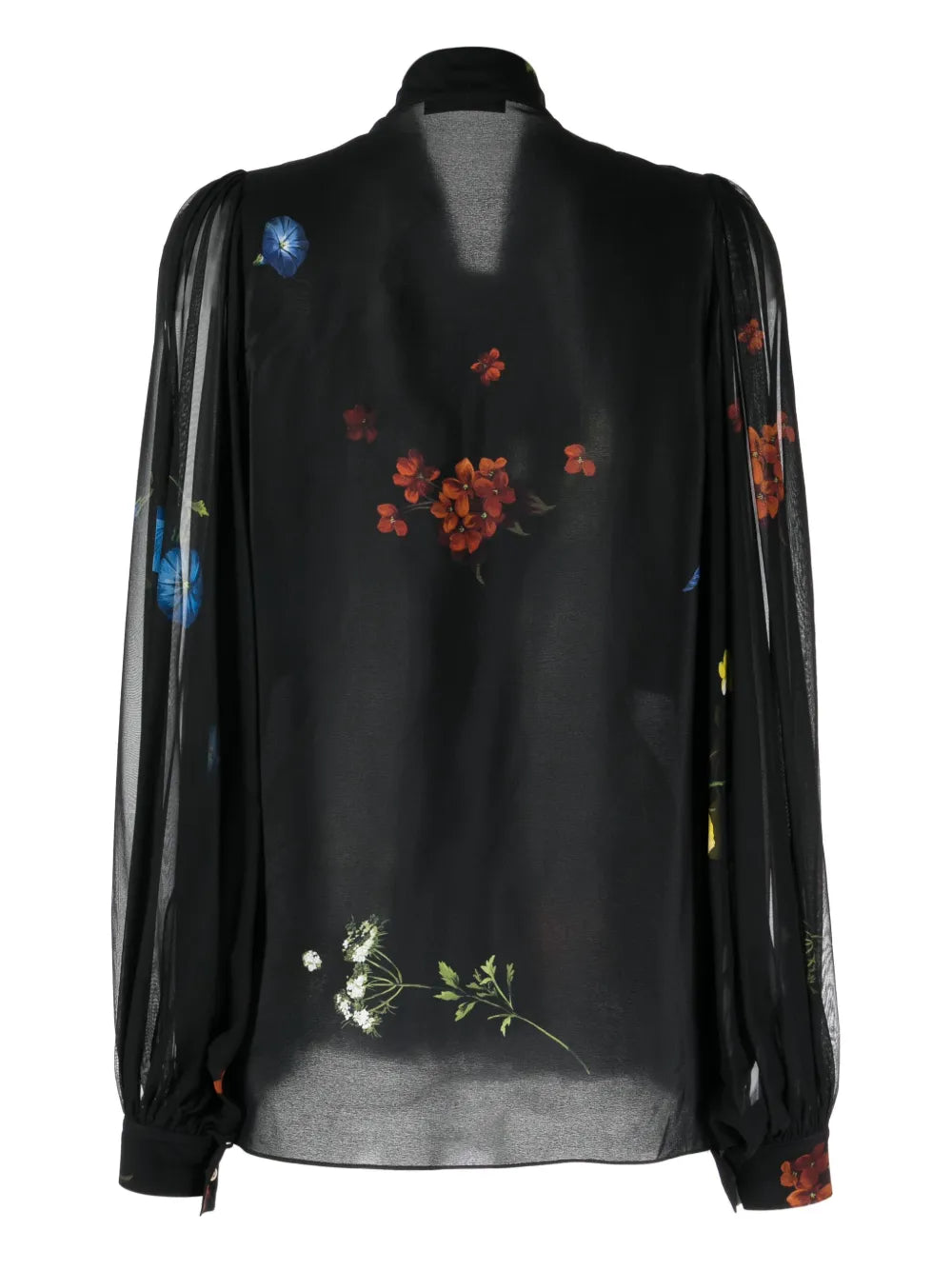 Floral-Print Silk Shirt