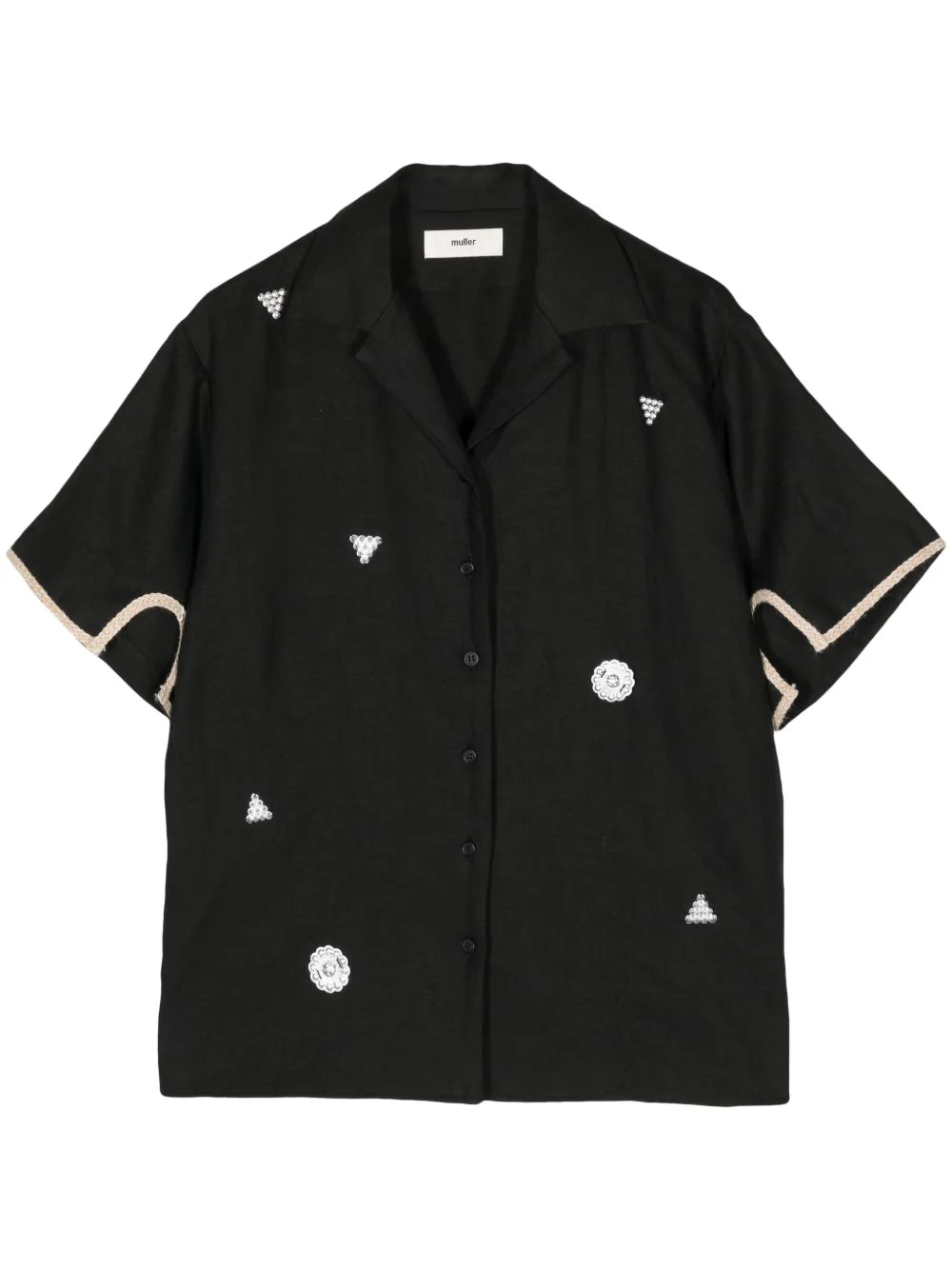 Lino Crystal-Embellished Linen Shirt