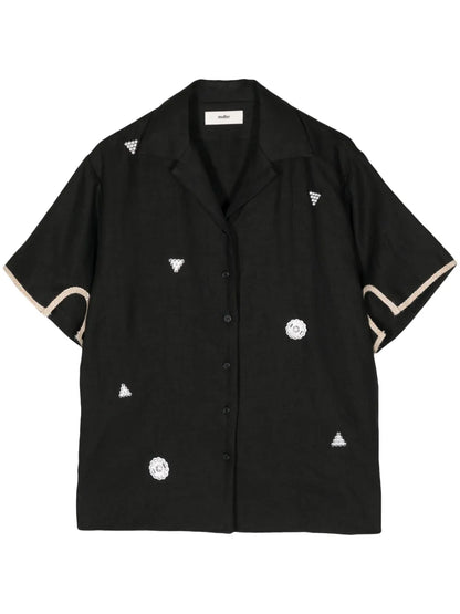 Lino Crystal-Embellished Linen Shirt