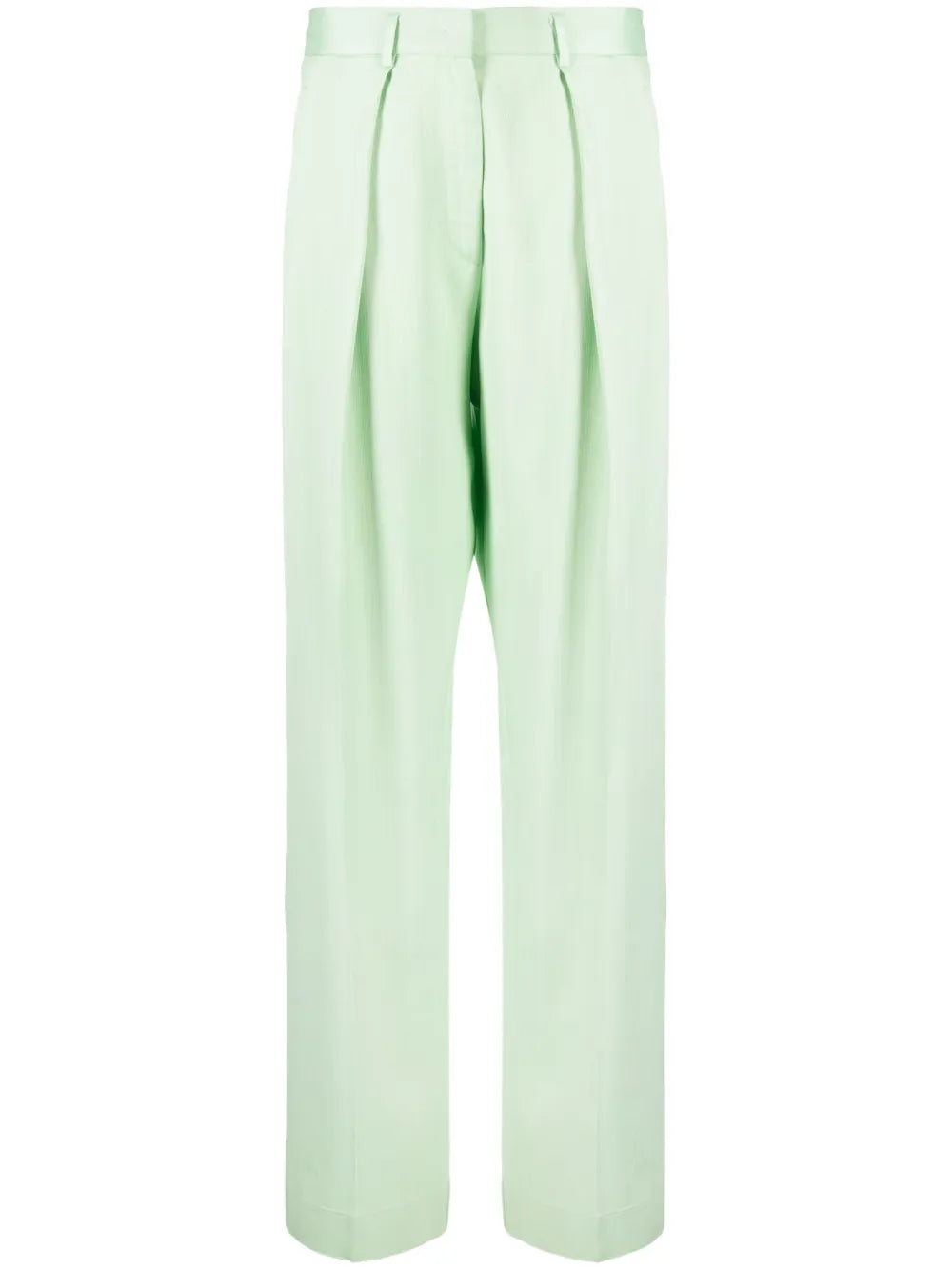 Pleat-Detail High-Rise Wide-Leg Pants