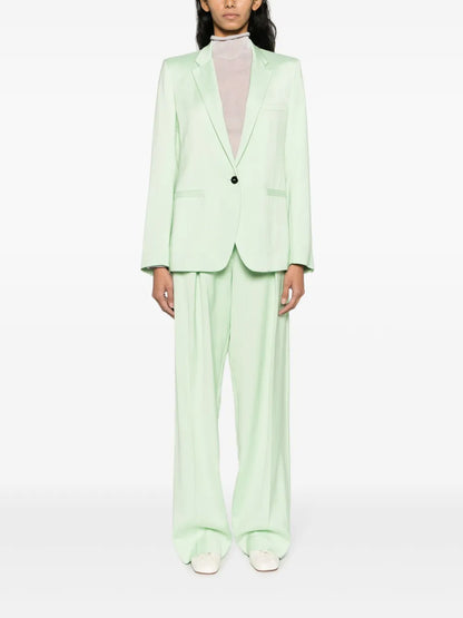 Pleat-Detail High-Rise Wide-Leg Pants