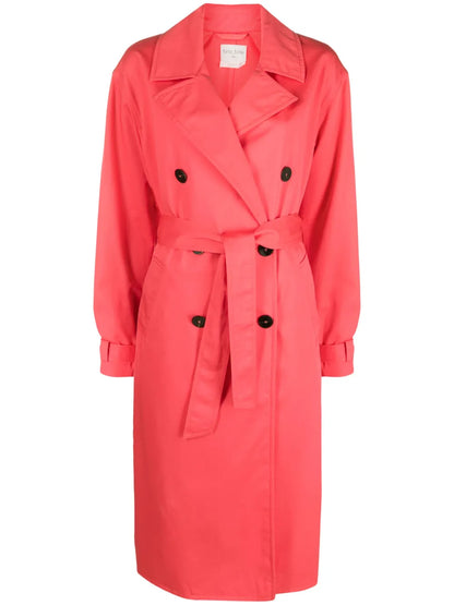 Double-Breasted Belted Trench Coat