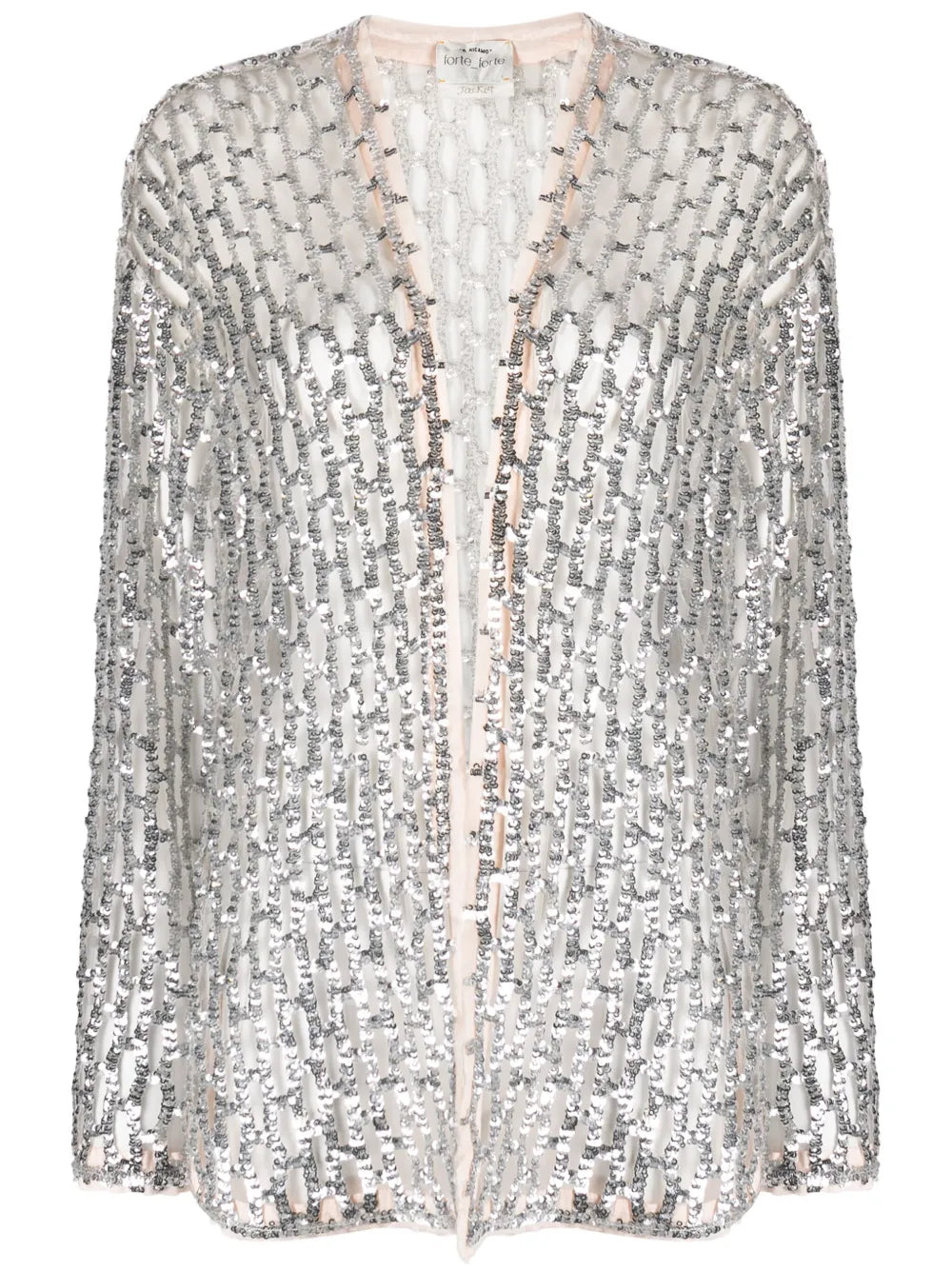 Cut-Out Sequin Tulle Jacket