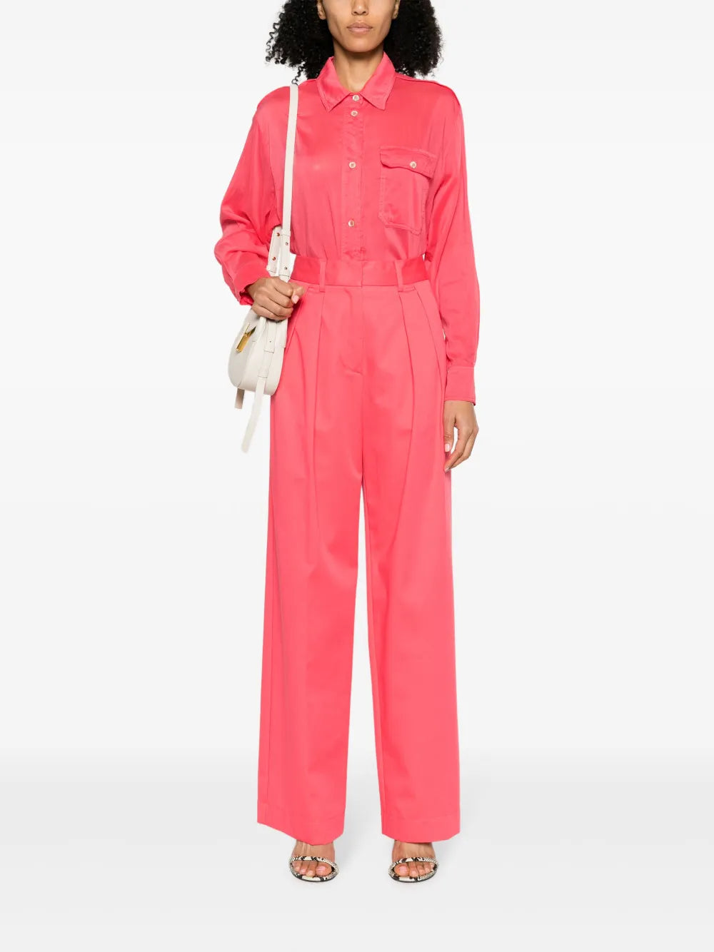 Pleated Wide-Leg Trousers