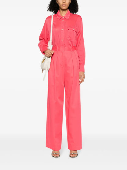 Pleated Wide-Leg Trousers