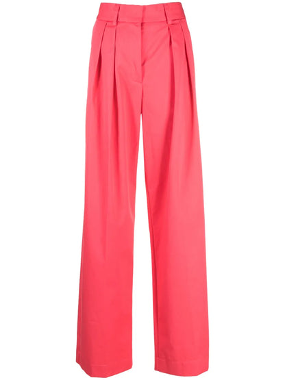 Pleated Wide-Leg Trousers