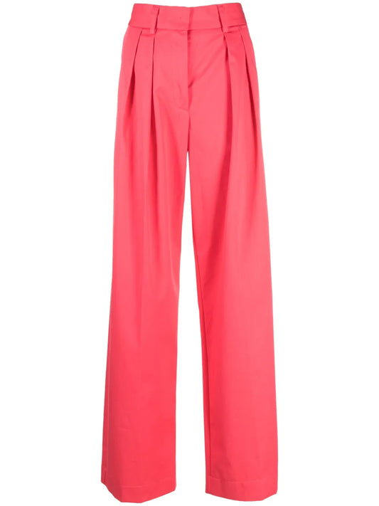 Pleated Wide-Leg Trousers
