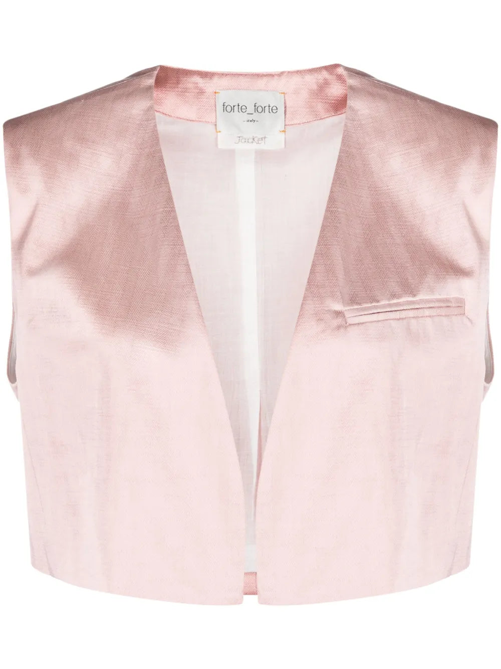 Cropped Herringbone Waistcoat
