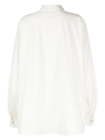 Lace-Embroidered Cotton Shirt