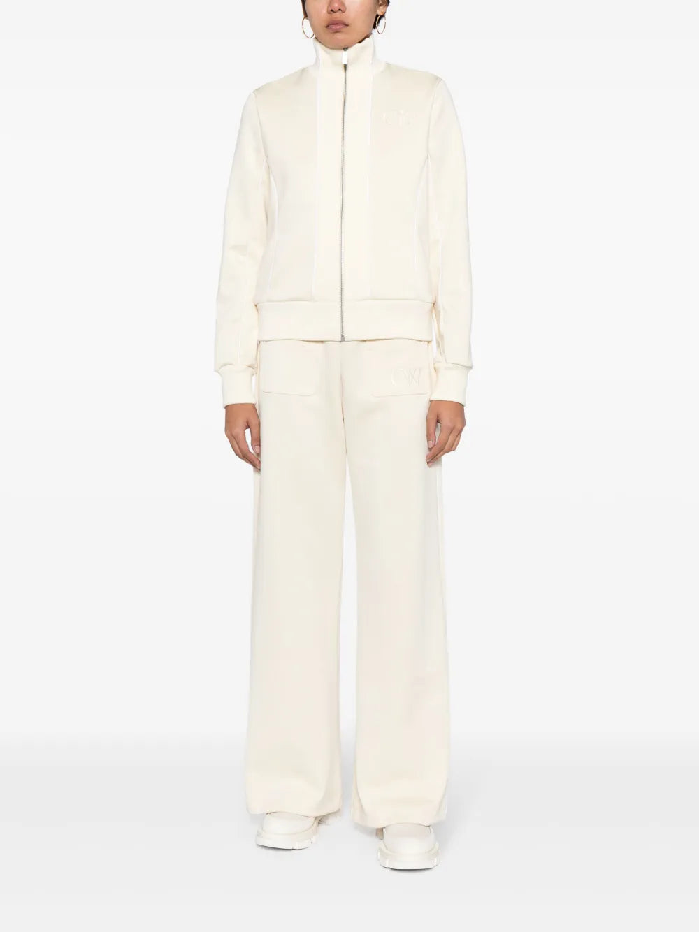 Logo-Embroidered Flared Track Pants