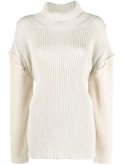 Dua Drop-Shoulder Ribbed Jumper