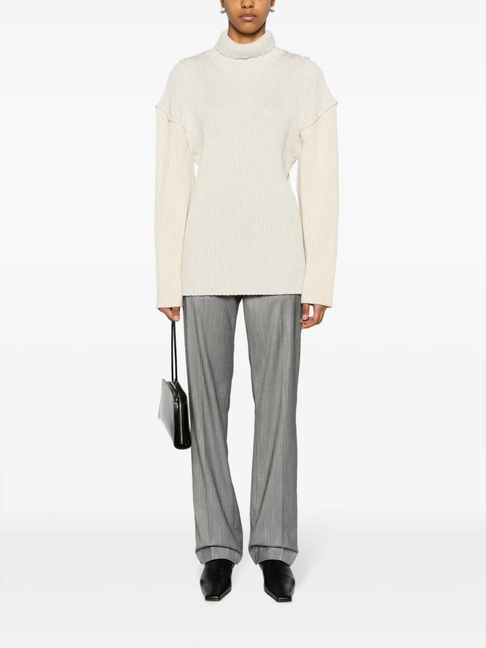 Dua Drop-Shoulder Ribbed Jumper