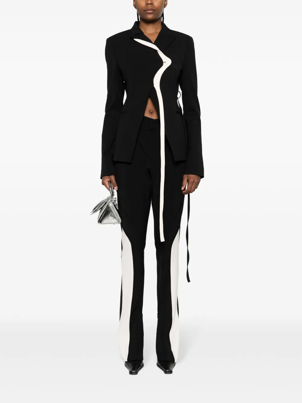 Asymmetric Straight-Leg Trousers