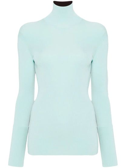 High-Neck Long-Sleeve Top