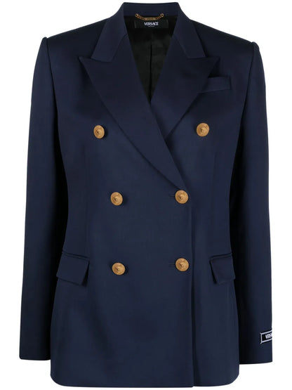 Medusa Head-Buttons Wool Blazer