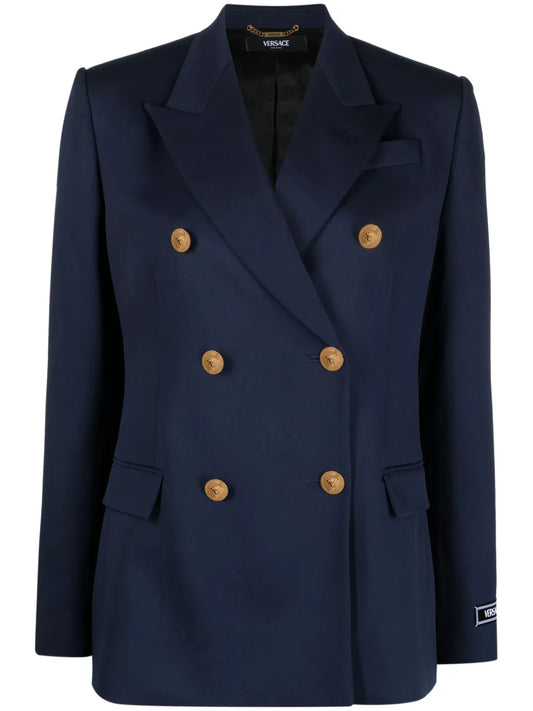 Medusa Head-Buttons Wool Blazer