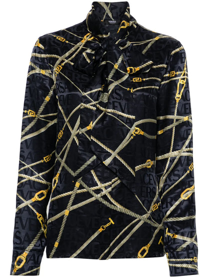 Rope-Print Buttoned Shirt