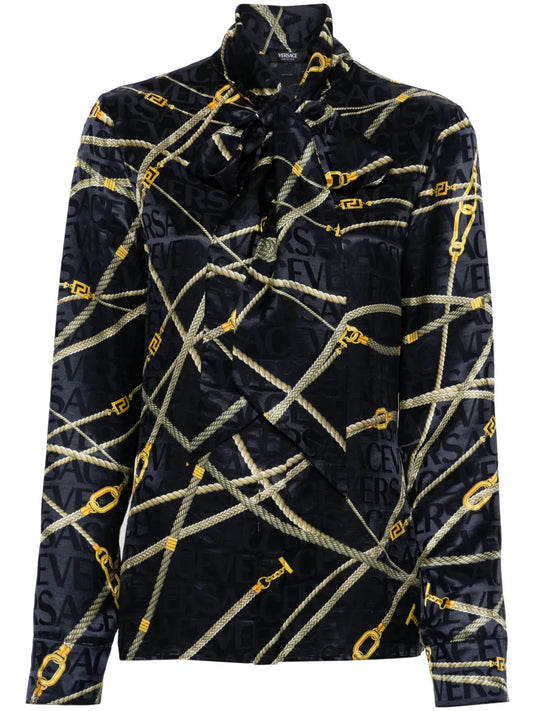 Rope-Print Buttoned Shirt