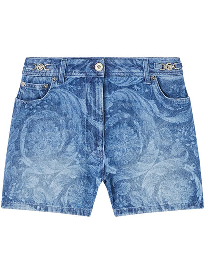 Logo-Patch Cotton Shorts