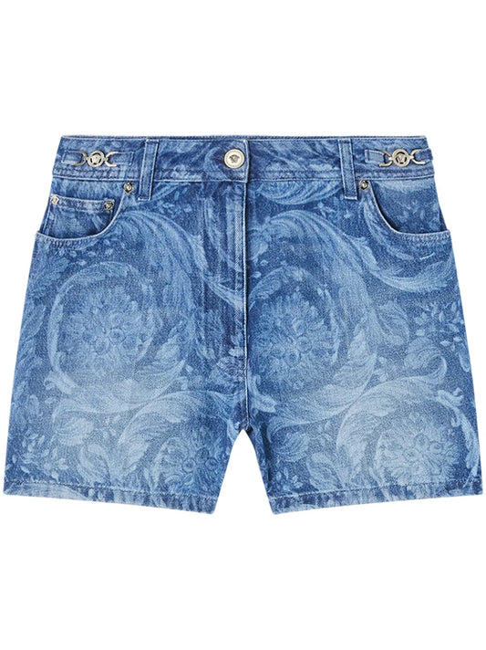 Logo-Patch Cotton Shorts
