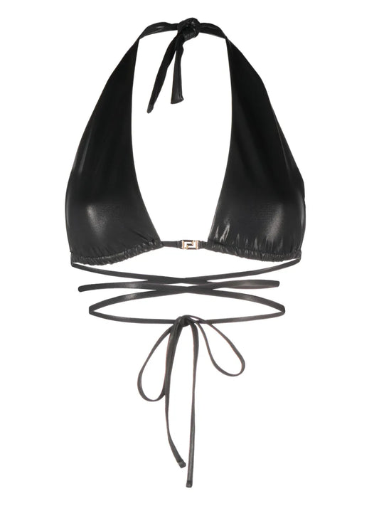 Greca-Detailed Triangle Bikini Top