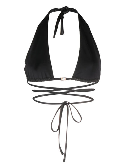 Greca-Detailed Triangle Bikini Top