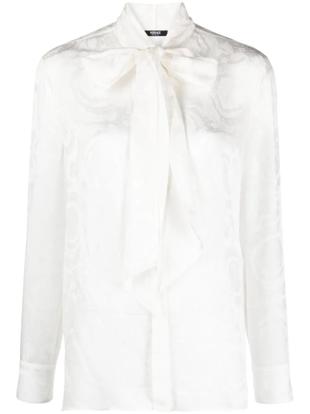 Barocco-Jacquard Satin Blouse